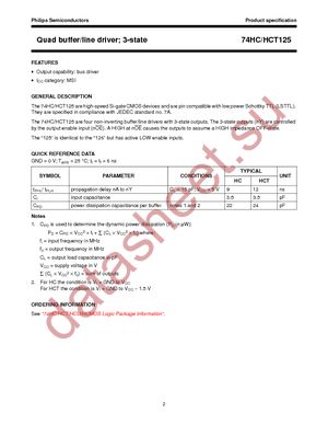 74HC125D,652 datasheet  